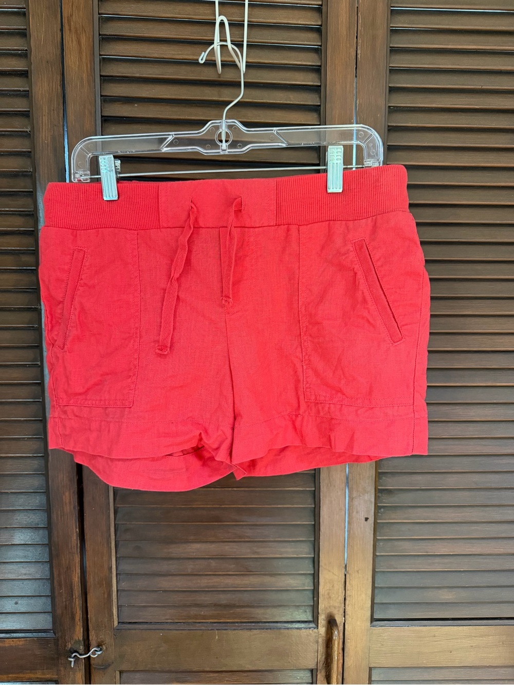 a.n.a Red Drawstring Athletic Shorts